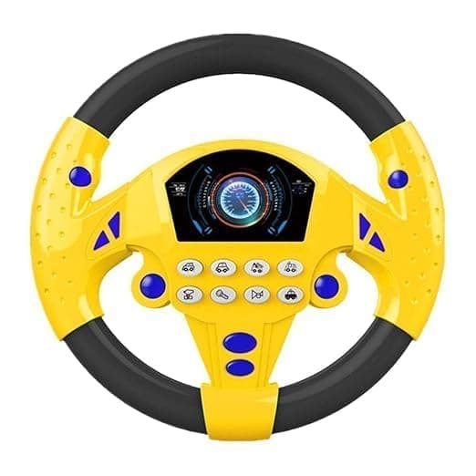 Premium Kids Steering Driving Wheel Funny Interactive Driving Wheel with Music (Multi-Colour)