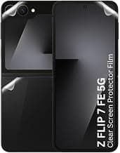 Casodon 2in1 Screen Protector for Samsung Galaxy Z Flip 7 FE 5G | Self-Healing, Ultra Clear, Full Coverage Samsung Galaxy Z Flip 7 FE Screen Guard | Anti-Scratch Flexible Film - Transaparent