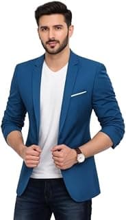 Darbar In Men's Formal Blazer, Blue, Single Breasted, Notch Lapel, Slim Fit