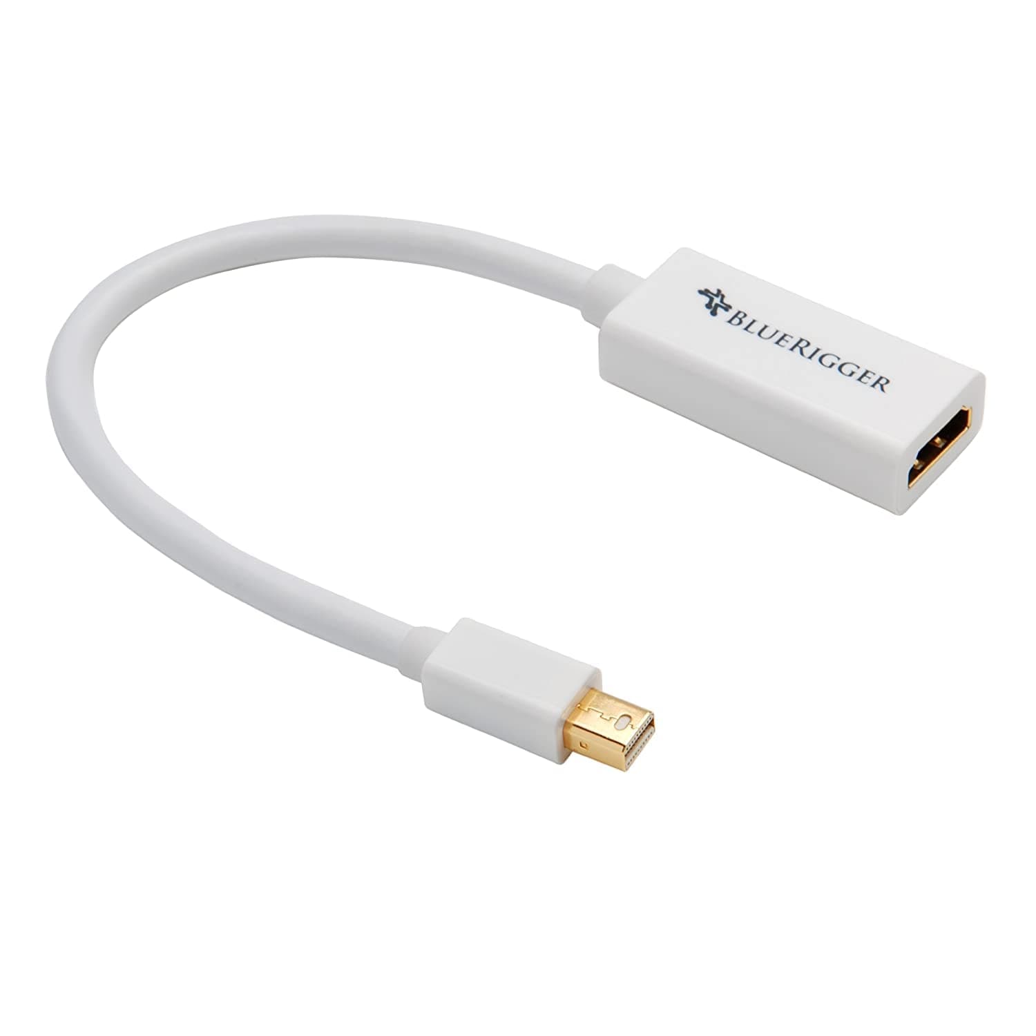BlueRigger Mini DisplayPort to HDMI Female Adapter (Mini DP/Thunderbolt to HDMI Adapter) Compatible with MacBook Pro/Air With HD Audio