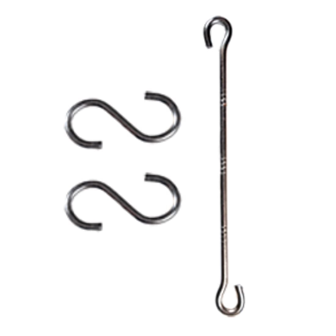 Patiofy Heavy Duty Hanging Kit for Swing & Hammock Chair - Stainless Steel 360° Rotating Accessories Set - Holds up to 200 Kgs (2 S Hooks and 1 Rod)