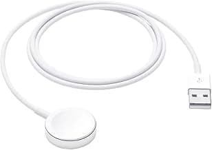 Magnetic USB-A Charging Cable compatible with Apple Watch Series 10/9/8/7/6/5/4/3/2/1/Ultra, 1 Metre, White