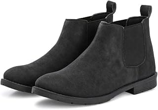 BOLTAGO Men’s Black Chelsea Boots – Premium Matte Finish Slip-On Casual & Formal Shoes