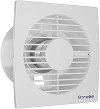 Crompton Axial Air High-Speed Plastic Exhaust/Ventilation Fan (150 mm/6 Inches, White, Pack of 1)