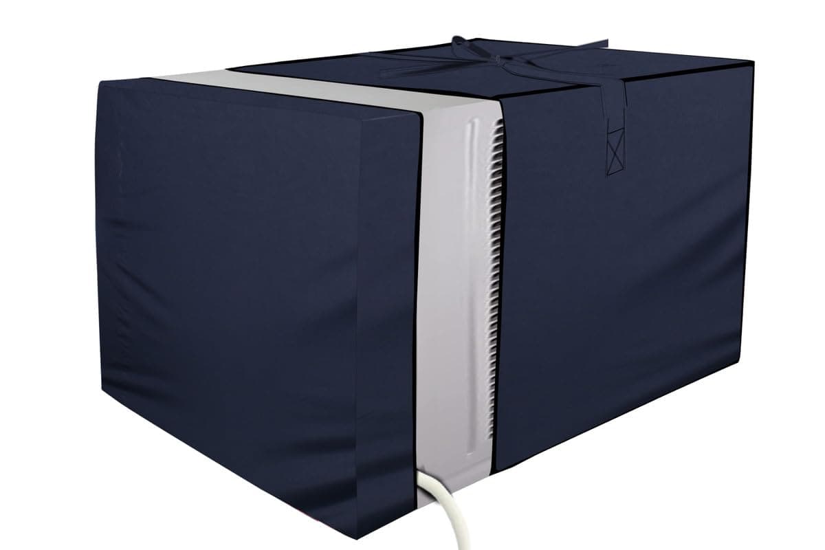 Stylista Elastic fit waterproof window ac cover compatible for Blue Star 1.5 Ton WID318L Dustproof cover for inner and outer section, Blue