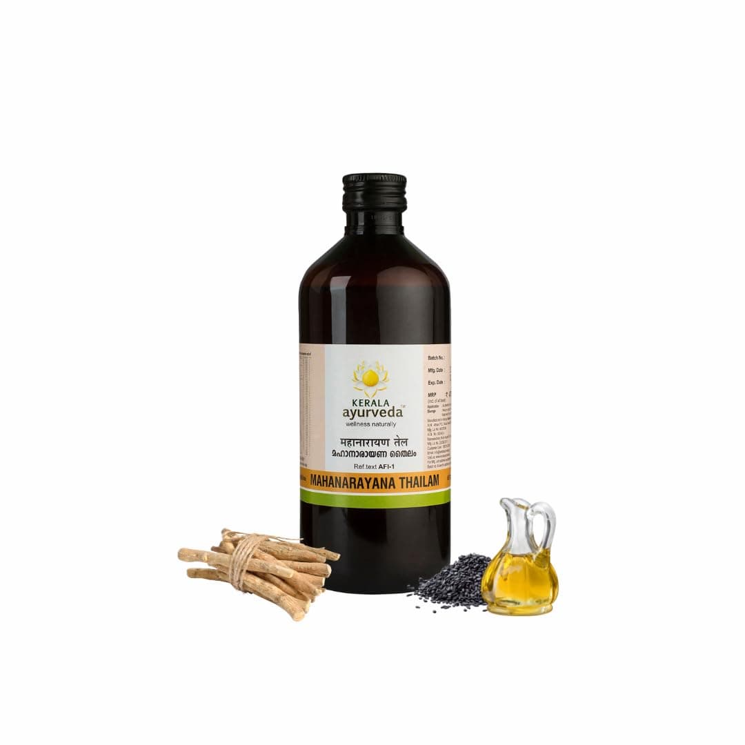 Kerala Ayurveda Mahanarayana Thailam | Ayurvedic Body Massage Oil for Full Body Relaxation, Joint Mobility & Muscle Relief | 58-Herb Til Oil infusion for Massage | 450 ml