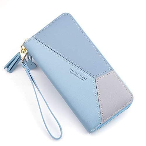 PERPART Zipper Ladies Purse for womenWomen | Long Wallet Tassel PU Leather with Multi- Slots | Girls Zipper Coin Small Purse.