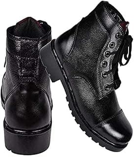 Generic Para Commando Mens Black Genuine Leather Casual Shoes Short Dms Boots By Namit Enterprises