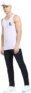 JACK & JONES Men's Cotton Embroidered Slim Fit Crew Neck T-Shirt