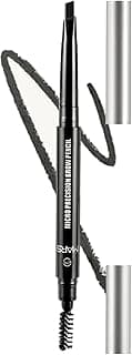 MARS Micro Precision Brow Pencil with spoolie | Retractable & Easy Glide | Long Lasting & Natural finish (0.4 g) (Black)