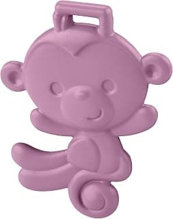Fisher-Price Newborn Baby Toy Purple Monkey Teether BPA-Free for Tummy Time & Travel Sensory Play for Infants Ages 3+ Months