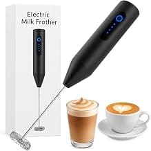Bonsenkitchen Rechargeable Milk Frother & Coffee Whisker with Dual Spring Tech |Coffee Frother Electric Blender Mixer |Hand Blender |Coffee Maker and Beater Electric(Multi)