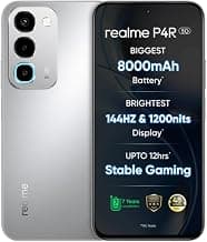 realme P4R 5G Smartphone, Silver Glare, 4GB RAM, 128GB | 8000mAh Battery, 144Hz Display