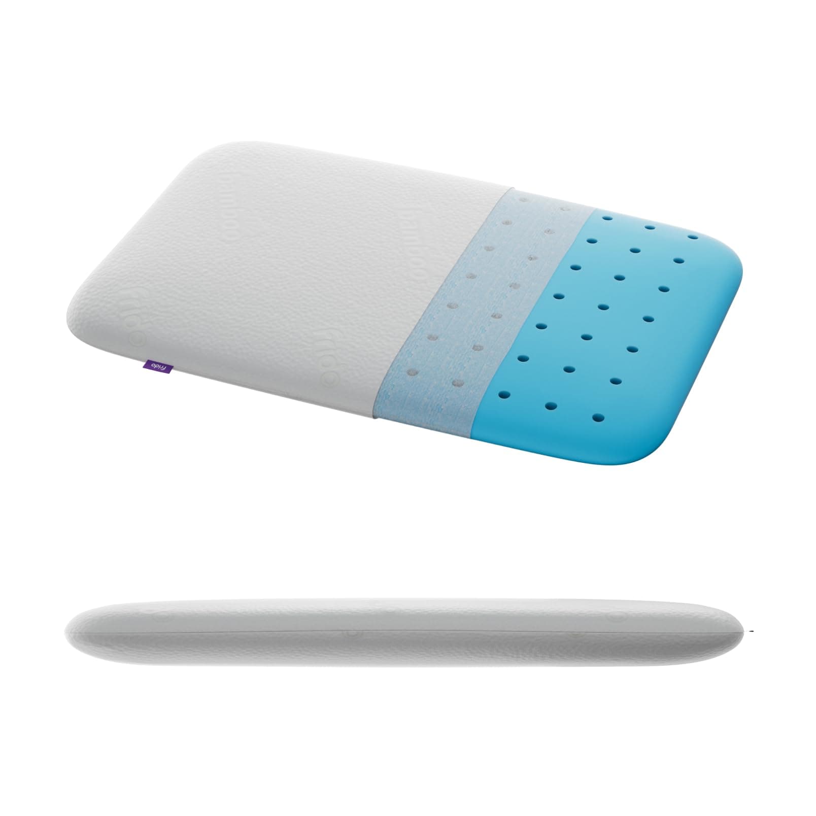 Frido Ultra Slim Deep Sleep Pillow | King Size 2 Inch Height | Orthopedic Grade Gel Memory Foam for Neck & Shoulder Pain Relief, Includes Bamboo Pillow Cover, Pack of 1, White