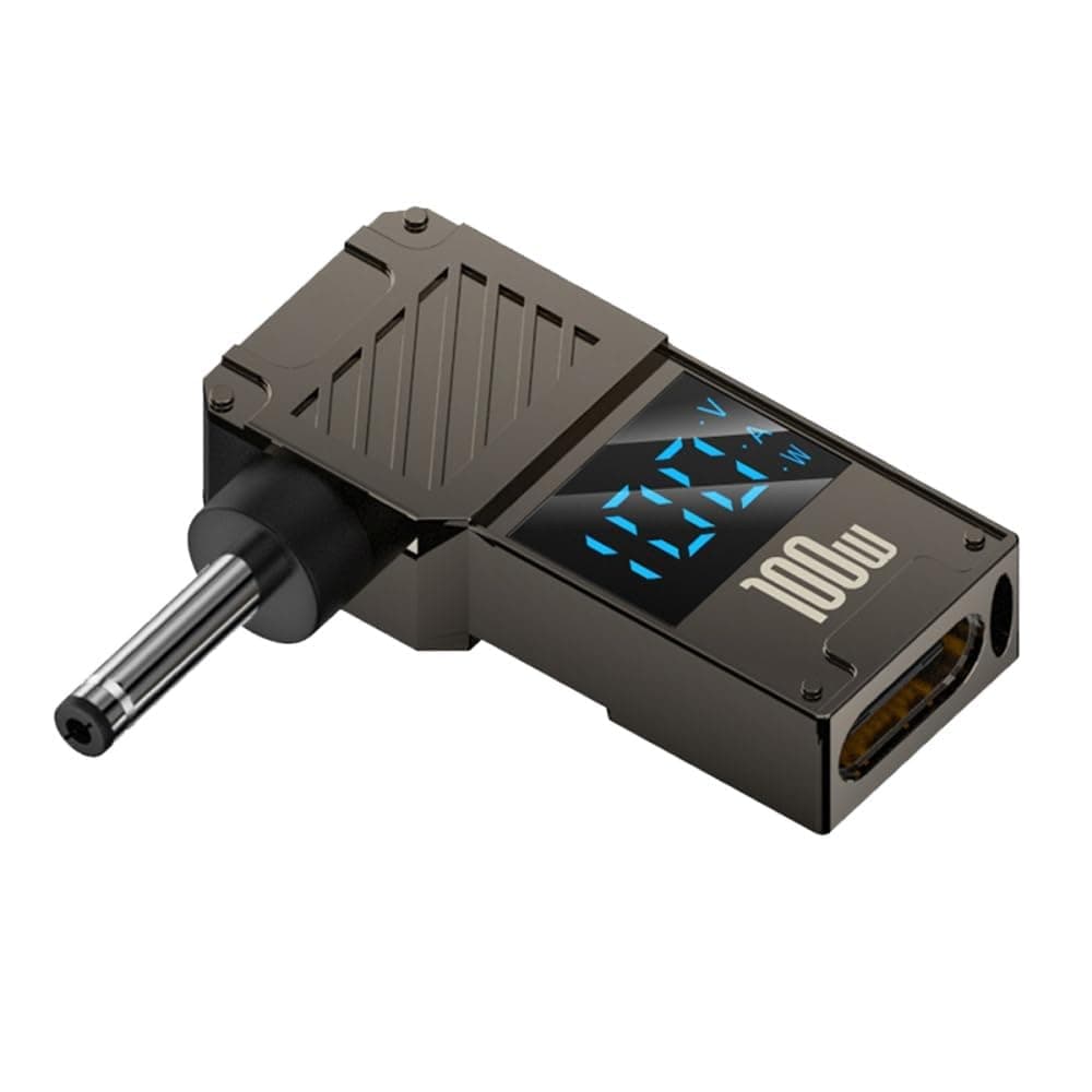 Tobo USB C to DC Adapter,USB C Female to DC 3.5x1.35mm Barrel Jack Plug PD 100W Laptop Fast Charging Adapter with Wattage Display