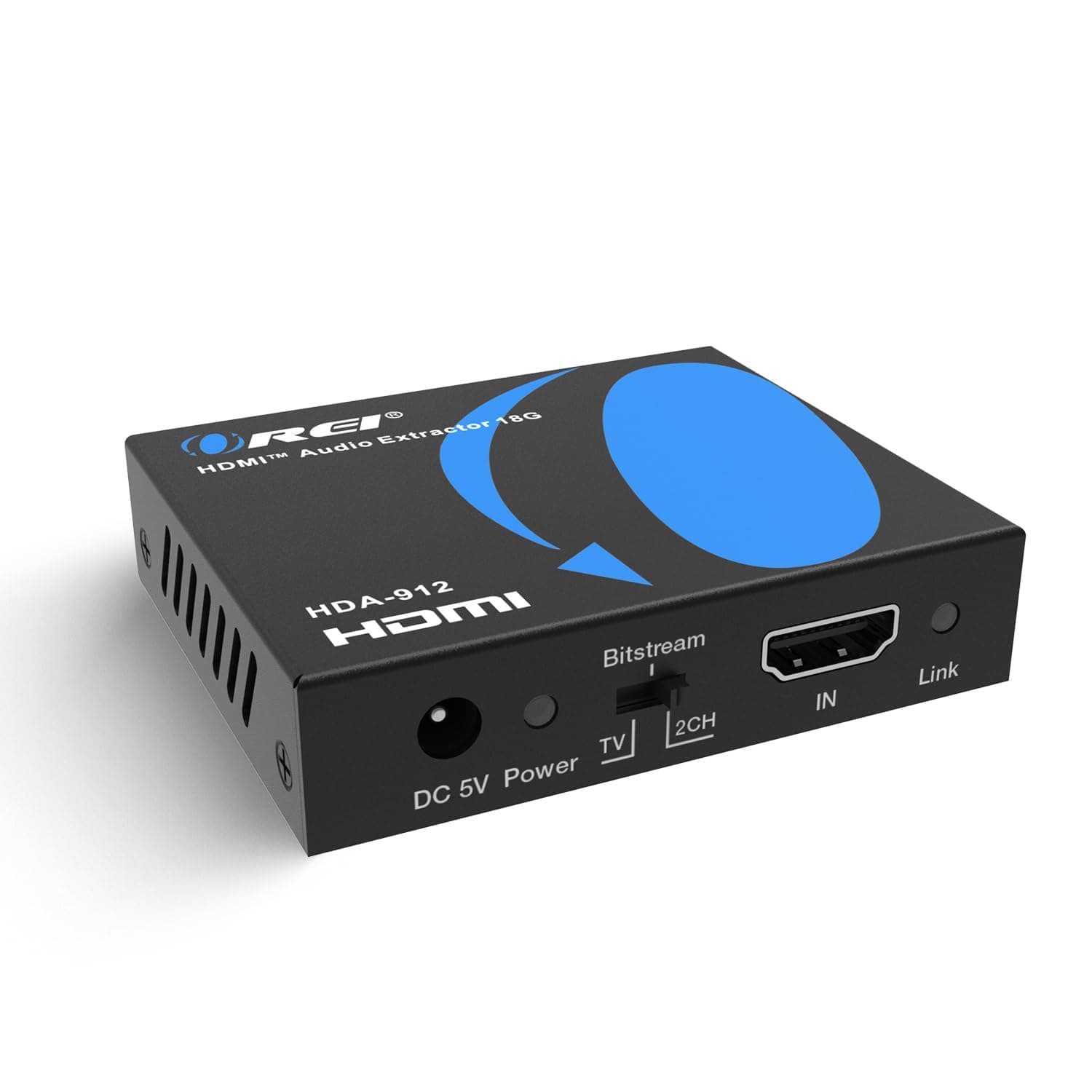 OREI 4K 18G HDMI Audio Extractor Converter - SPDIF + 3.5mm Output – HDMI 2.0 & HDCP 2.2 - Dolby Digital/DTS Passthrough CEC, HDR, Dolby Vision, HDR10 Support (HDA-912)