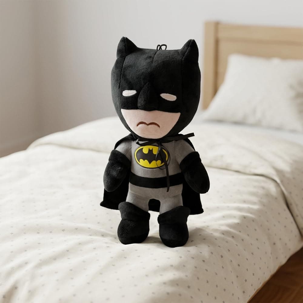 Mirada Cute Grey Grey Batman Soft Toy| Ideal Gift for Boys/Kids | Stuffed Plush DC Comic - 35cm