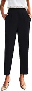 Dream Beauty Fashion Women's High Waist Regular Fit Trouser, Elastic Staright Pants, for Office Work & Casual wear (BZFVirat Pant-8)