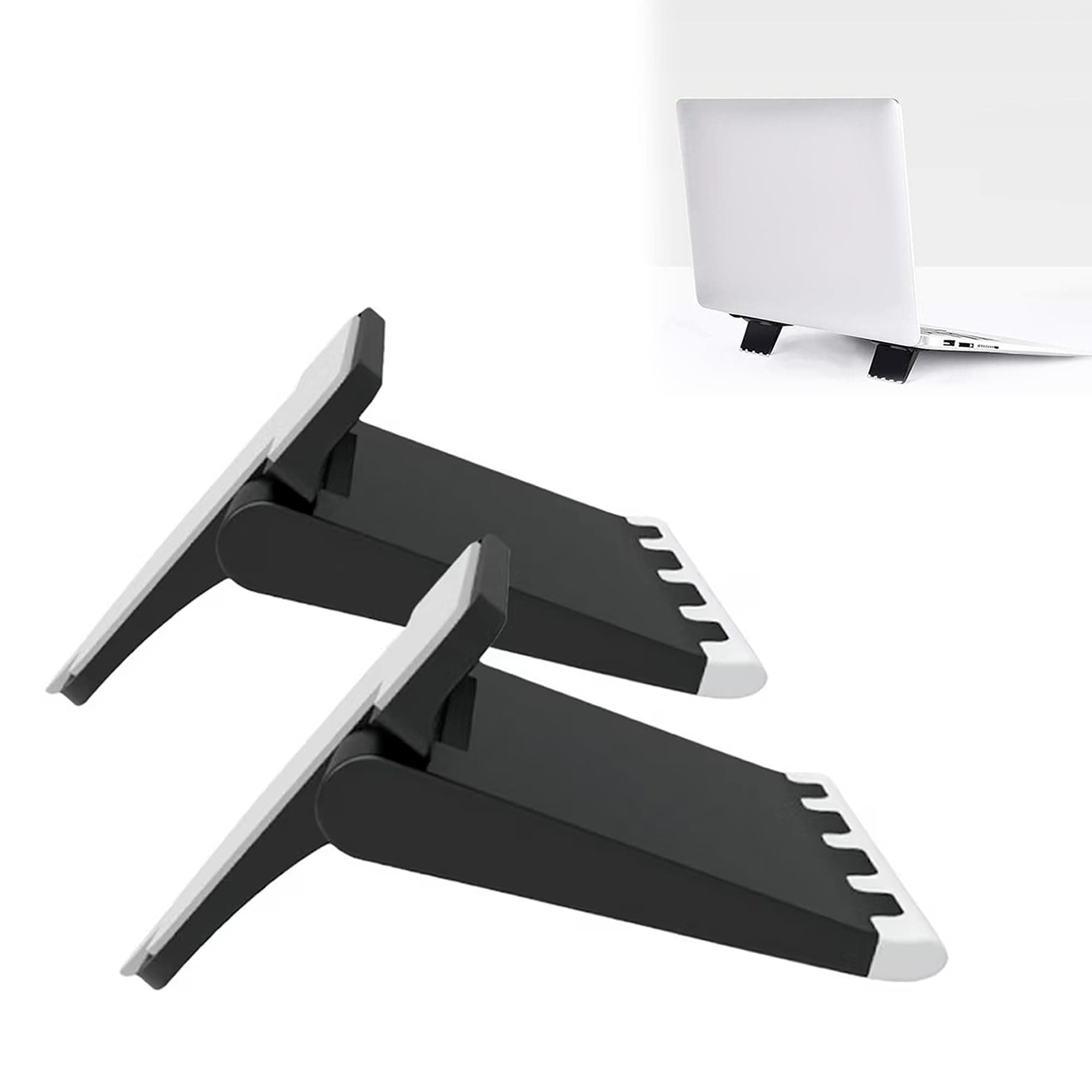 GLUN Laptop Cooling Stand - Ergonomic Riser Holder for Desk Compatible with MacBook & Laptop