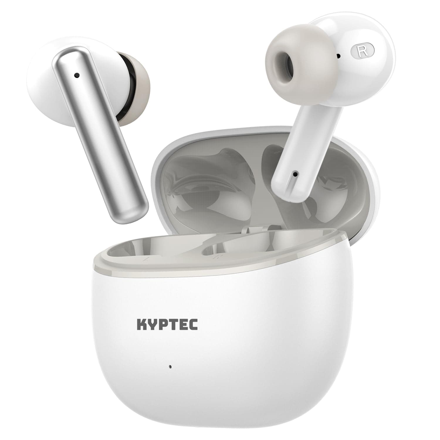 KYPTEC New Launch Model 640 ENC Bluetooth Wireless Earbuds – Earbuds with Mic, Deep Bass 13MM Drivers, 40H Playtime, Fast Charging, Low Latency, Sleek Lightweight Design, True Wireless Earphones