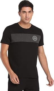 U.S. POLO ASSN. Men's I681 Crew Neck Colour Block Lounge T-Shirt