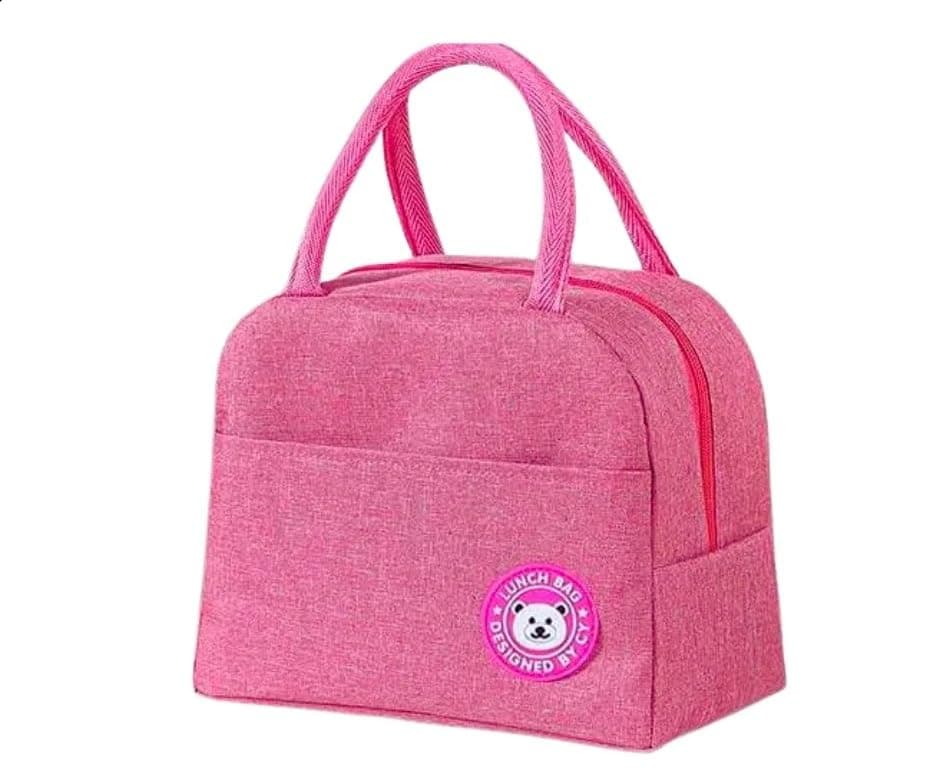 Milton Thermal Insulated Lunch Bag for Women and Girls, Portable Lunch Tote Bag with Zipper Closure, Reusable Food Storage Bag for Office, College, Outdoor & Daily Use - Pink