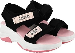 Shoetopia Lightweight Comfortable & Trendy Flatforms Pink Sandals for Women & Girls