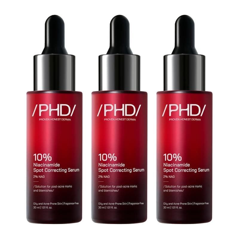 /PHD/ 10% Niacinamide Spot Correcting Serum | Niacinamide for Oily Skin, Acne Scars & Enlarged Pores | Face Serum for Acne-Prone Skin with 2% NAG | Fades Marks, Controls Oil I 90ml