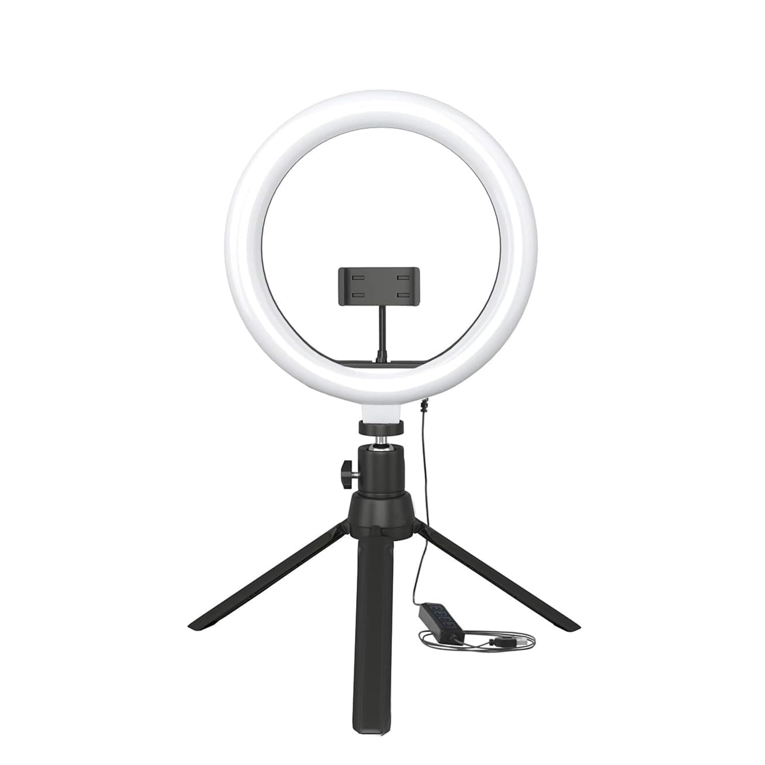 Amazon Basics 10-inch Ring Light with Tripod Stand | 3 Color Modes | 10 Brightness Settings | 360° Rotation | Suitable for Mobile Phones & Camera, YouTube, Photoshoot, Videography and More