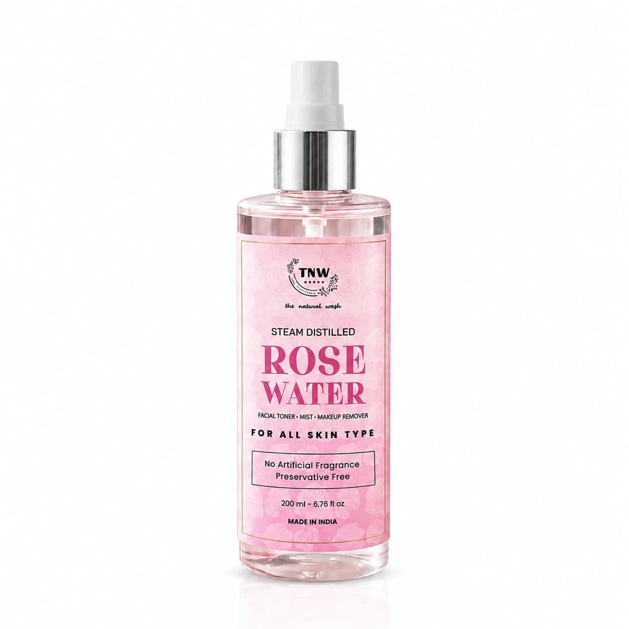 TNW The Natural Wash Rose Water face Spray 200ml | Hydrating Face Toner for Glowing Skin | Natural Skin Care Mist All Skin Types