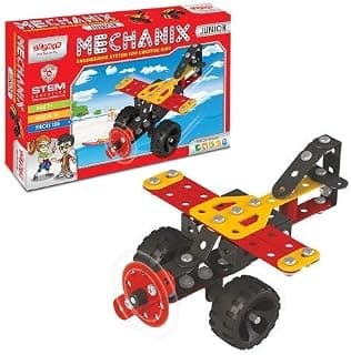 Mechanix Junior Series, 155 Pieces in The Game, Can Make 14 Different Models, Made in India Game, for 7+ Years of Kids
