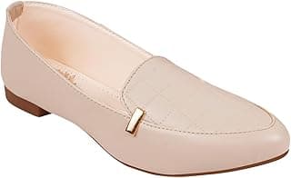 Shoetopia Women's Quilted Loafers – Stylish Comfortable || Flat Slip-On Casual Shoes with Gold Accent Lightweight