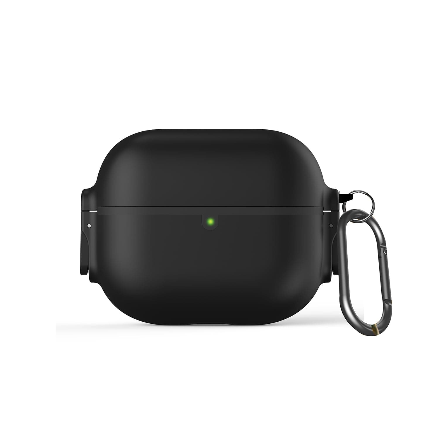 Amazon Basics Stylish Shock-Absorbing Protective Case with Keychain for AirPods Pro Gen 1 & Gen 2 | Visible Front LED | Sophisticate Design (Black)