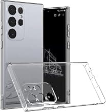 JGD PRODUCTS for Samsung Galaxy S23 Ultra 5G Premium Transparent Hybrid Soft Slim Dust Proof Back Case Cover with Camera Protection
