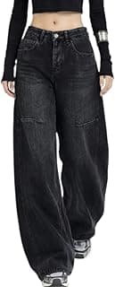 ODDMONKEY ODDMONEKY Baggy Jeans for Women || Korean Jeans for Women || Wide Leg Korean High Waist Baggy Denim Pants (Wjeans-7)