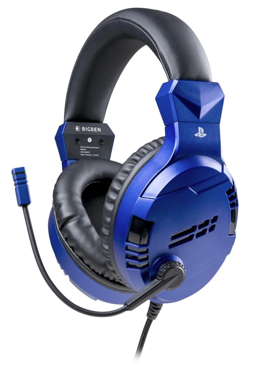 Big Ben Nacon Stereo Gaming Headphones Wired Over Ear Headset V3-Blue