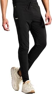 Boldfit Track Pant for Men – Stylish Joggers, Gym Pants & Lowers with Adjustable Waist, Breathable Fabric & Pockets – Comfortable Sports Pants for Running, Workout Black