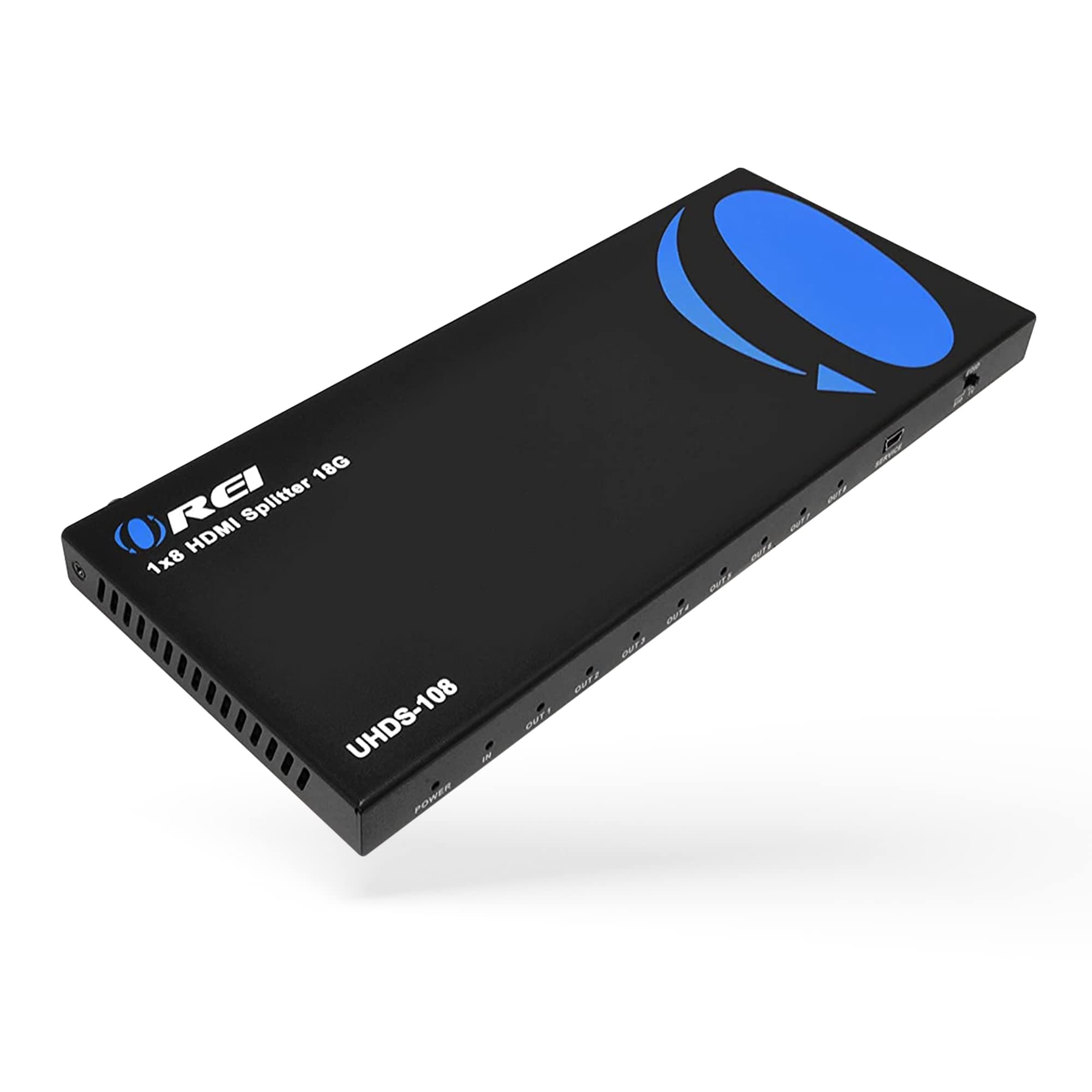 OREI 1x8 2.0 HDMI Splitter 1 in 8 Out Ports with Full Ultra HDCP 2.2, 4K at 60Hz & 3D Supports EDID Control - Upto 30 Feet HDMI Cable