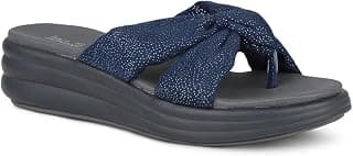 Inc.5 Womens Navy Printed Round Toe Casual Wedge Heels