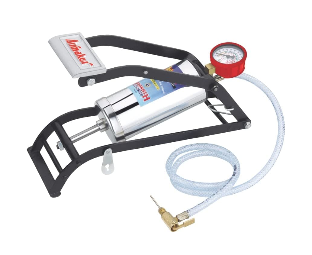 Airmaker SB001 Steel Chrome Plated Air Foot Pump| Air Pump for Car or Motorbike or Bicycle Tyre Air Filling