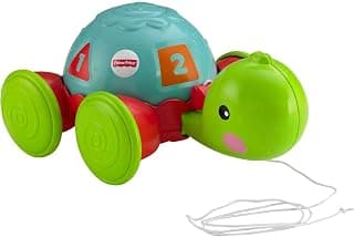 Fisher-Price Pull-Along Turtle, Baby and Toddler Pull Toy with Fun Actions for Ages 12 Months and Older