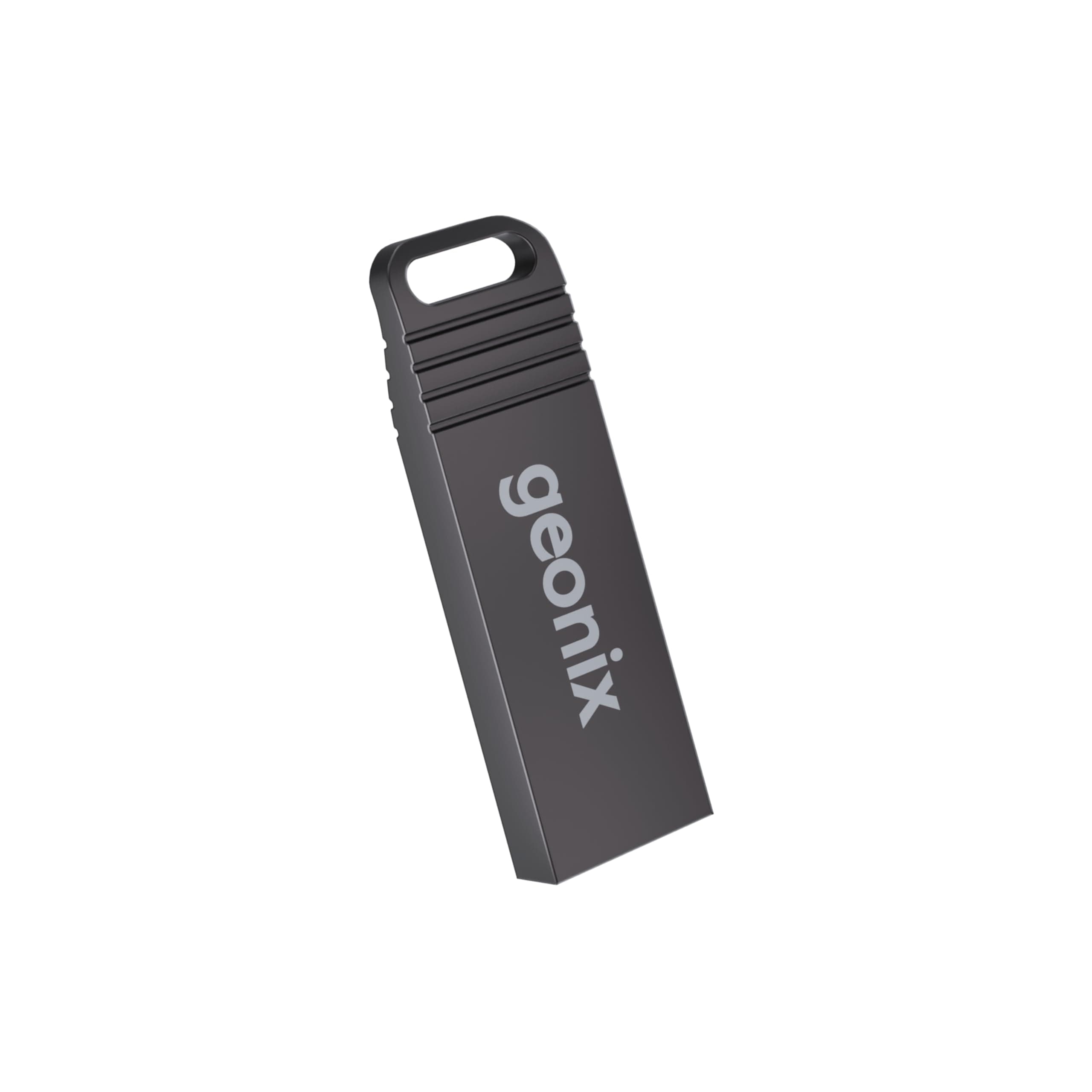 Geonix Pendrive 64GB Metal USB 2.0 Flash Drive- High Read Speeds up to 15MB/s & Write Speeds up to 8MB/s- Durable Metal Casing- Ideal for Data Transfer & Storage, 5 Years Warranty (Black)