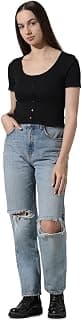 ONLY Women's Cotton Solid Slim Fit T-Shirt