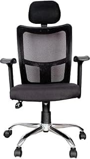 Narinder Furniture Palace Black Chair Transteel Hello High Back Mesh Office Adjustable Arm Chair Style 87