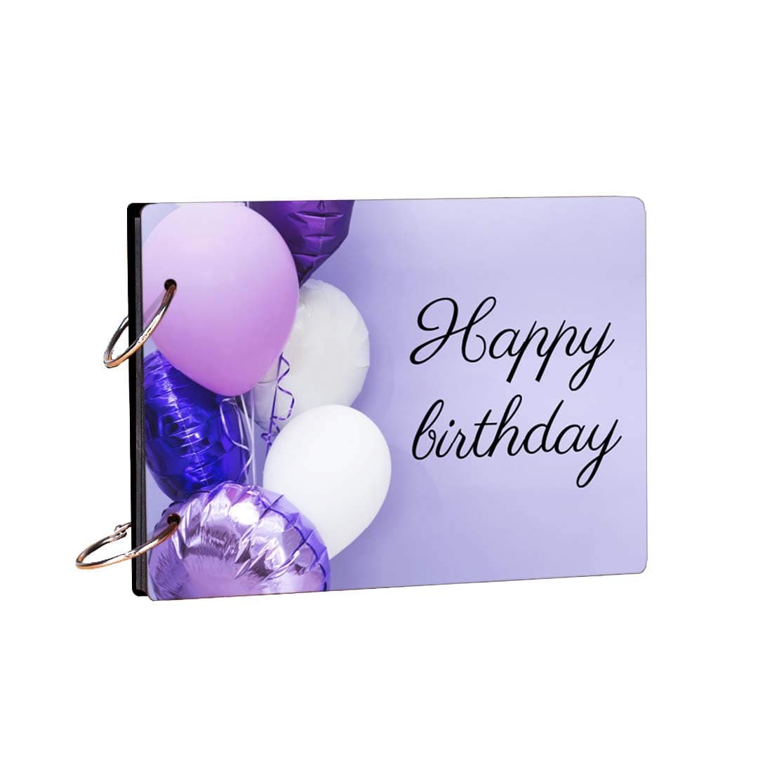 100Yellow Happy Birthday Gift: Customized Scrapbook Photo Album| 40 A5 Pages | Size : 15.2 Cm X 21.5 Cm |Purple