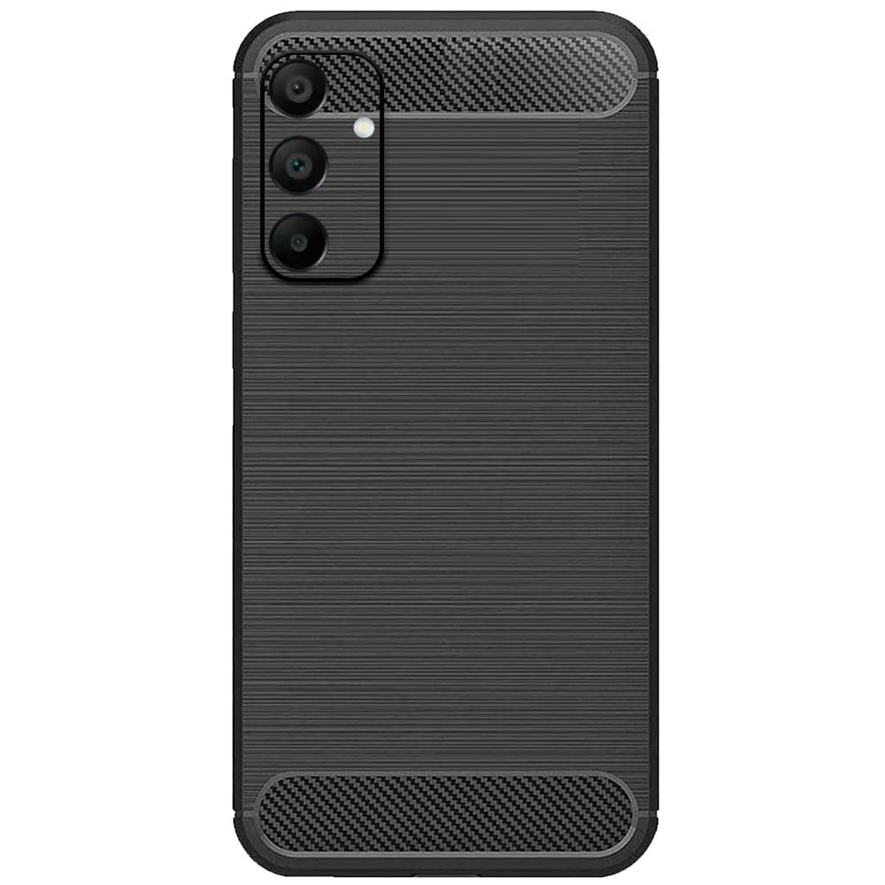 Amazon Brand Solimo Samsung Galaxy A15 5G Back Cover | Back Case for Samsung Galaxy A15 5G | Carbon Fibre Rugged Armour (Black)