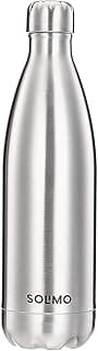 Amazon Brand - Solimo Stainless Steel Insulated 24 Hours Hot or Cold Bottle Flask, 1000 ml, Silver