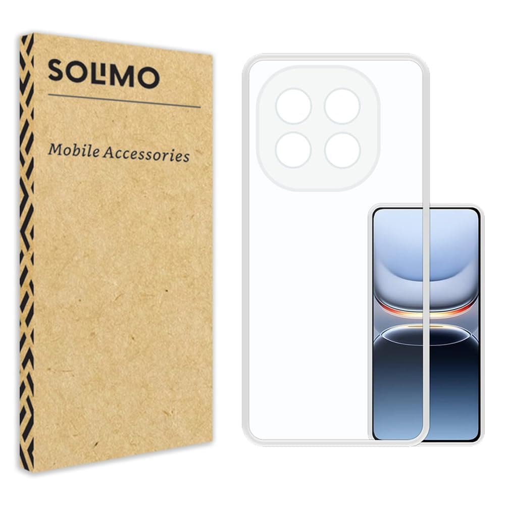 Amazon Brand - Solimo Silicone Shockproof Crystal Clear Back Cover Case for iQOO 13 5G | 360 Degree Protection | Protective Design | Transparent Back Cover for iQOO 13 5G