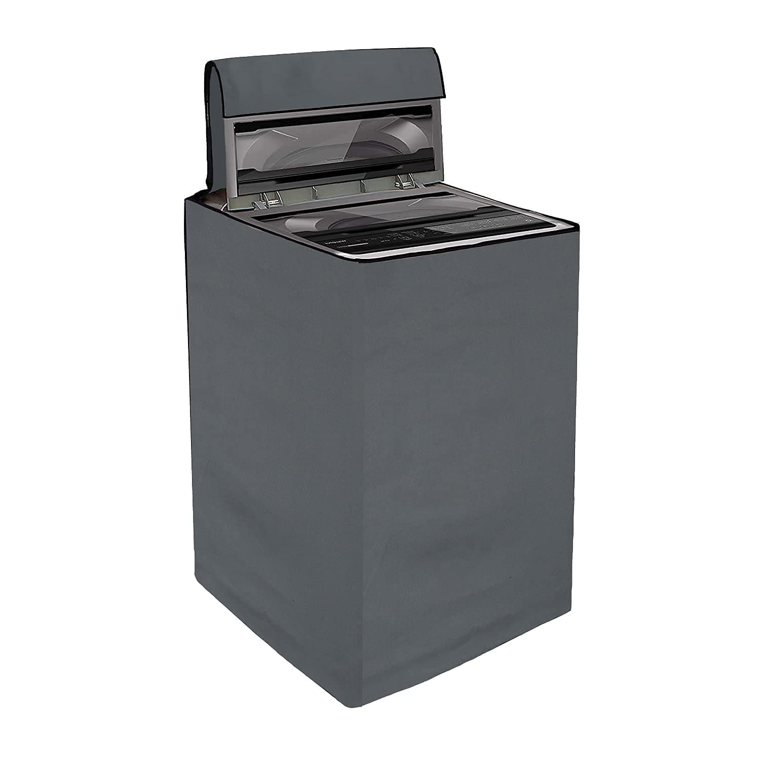 Yellow Weaves Top Load Fully Automatic Washing Machine Cover for 6 kg, 6.5 kg, 7kg, 7.5 kg & 8kg Waterproof & Dust-Proof Top Loading Machine Protective Cover (Dimensions- 59x59x86 cm, Grey)