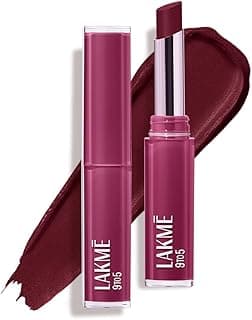 Lakme 9to5 Lip Tattoo Matte Slim Stick, Deep Wine, 2g, for Intense Color and Full Coverage, with Bakuchiol and Vitamin E, Smudgeproof and Waterproof, Long-Lasting Lipstick for Women